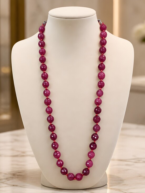 Jewelry - Dyed Red Jade From India NWOT